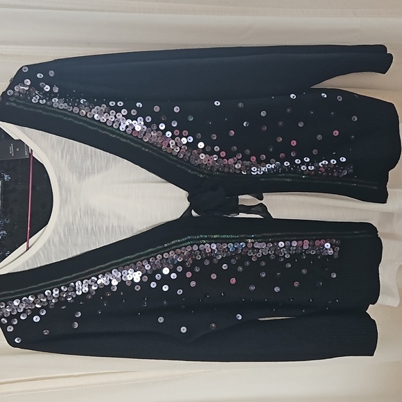 Moda International sequins, silk, and cashmere sweater - Picture 11 of 12